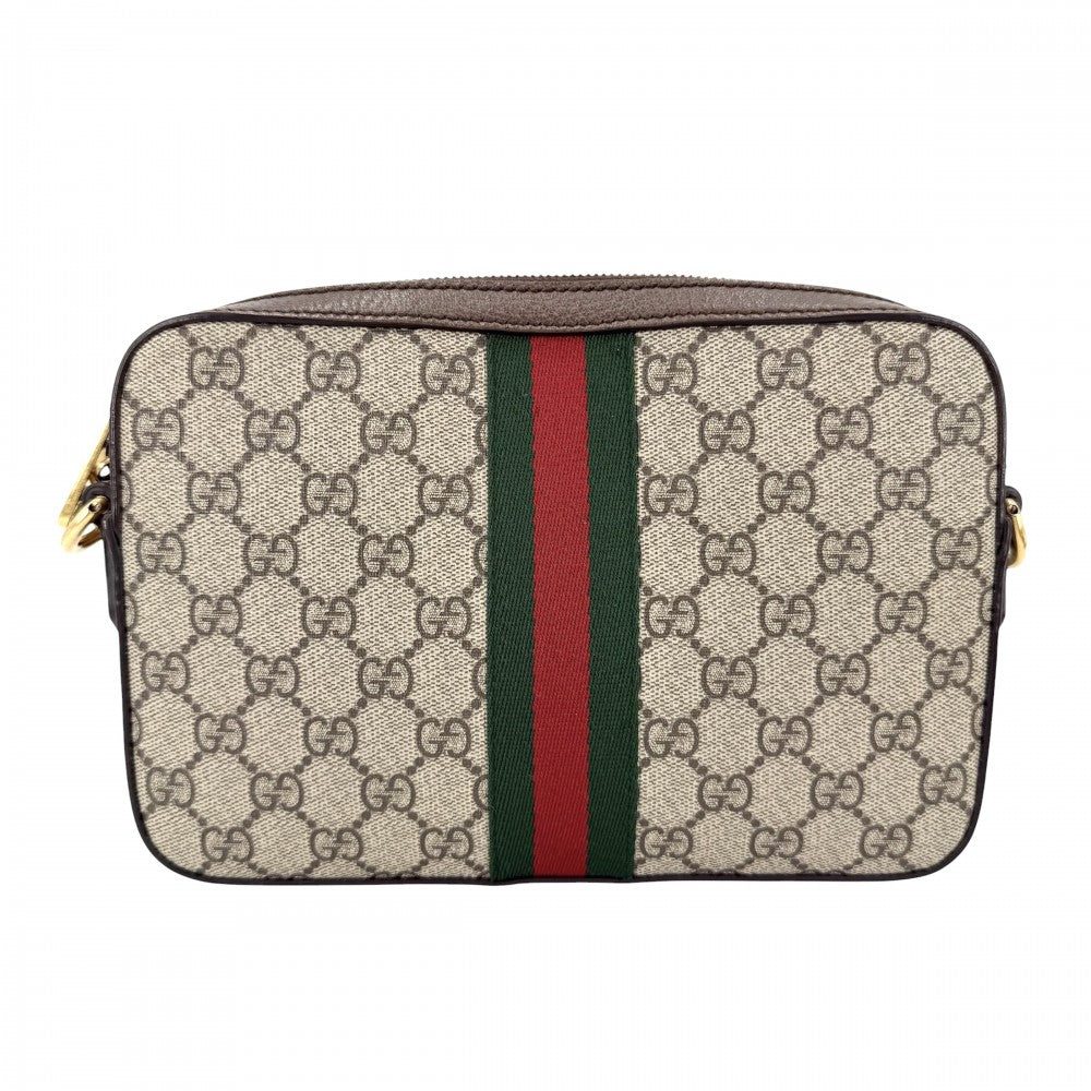 GUCCI グッチ ショルダーバッグ オフィディア スモールクロスボディバッグ 2WAY クラッチバッグ セカンドバッグ 699439 GGスプリームキャンバス レザー ベージュ ゴールド金具 メンズ【中古品】