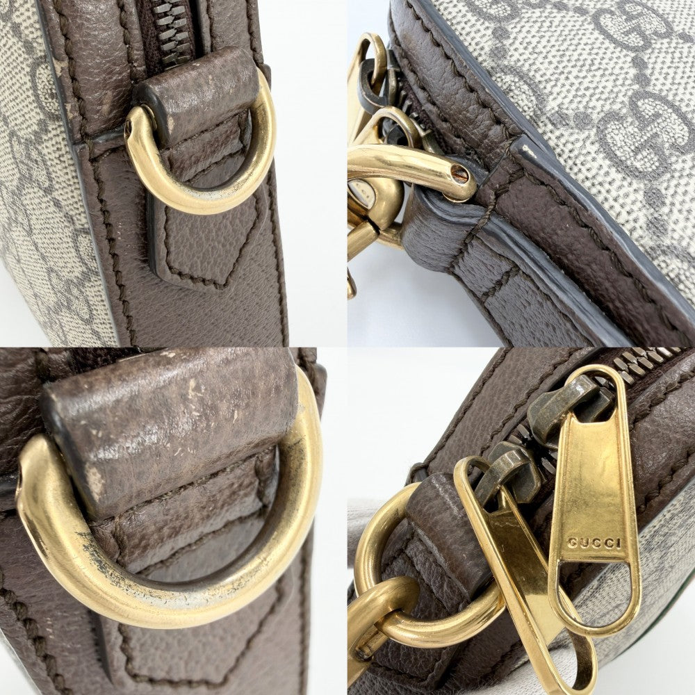 GUCCI グッチ ショルダーバッグ オフィディア スモールクロスボディバッグ 2WAY クラッチバッグ セカンドバッグ 699439 GGスプリームキャンバス レザー ベージュ ゴールド金具 メンズ【中古品】