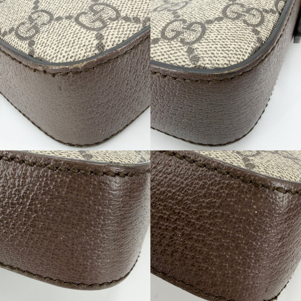 GUCCI グッチ ショルダーバッグ オフィディア スモールクロスボディバッグ 2WAY クラッチバッグ セカンドバッグ 699439 GGスプリームキャンバス レザー ベージュ ゴールド金具 メンズ【中古品】