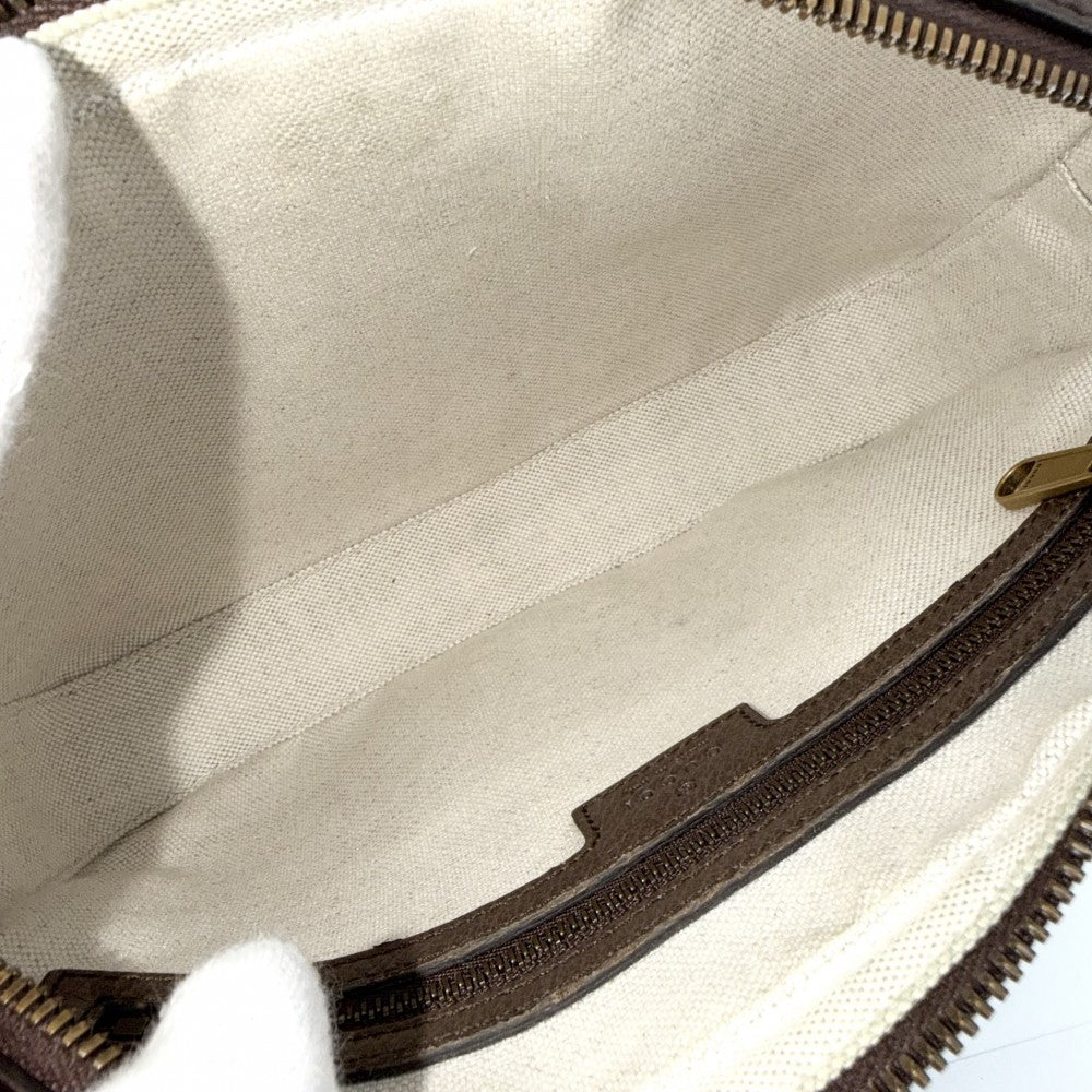 GUCCI グッチ ショルダーバッグ オフィディア スモールクロスボディバッグ 2WAY クラッチバッグ セカンドバッグ 699439 GGスプリームキャンバス レザー ベージュ ゴールド金具 メンズ【中古品】