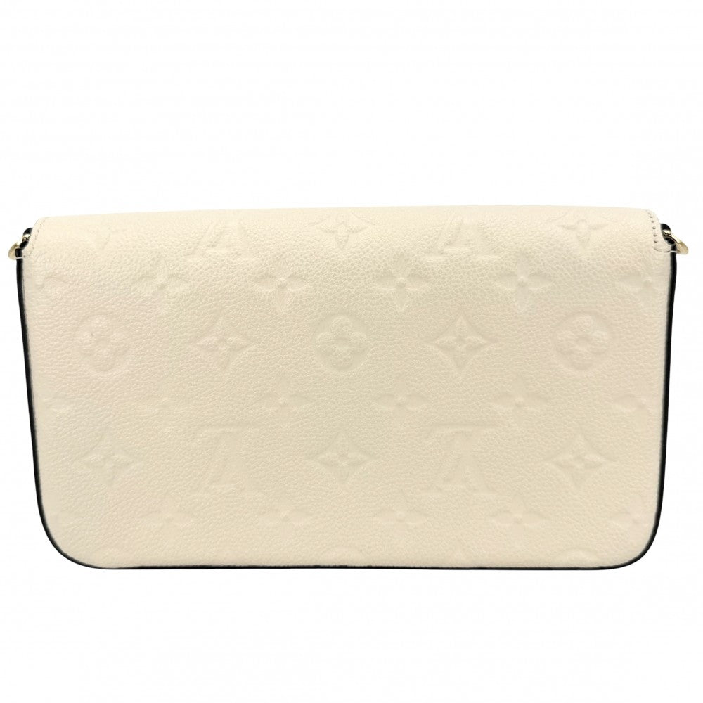 LOUIS VUITTON ルイヴィトン ショルダーバッグ モノグラムアンプラント ポシェットフェリシー チェーンウォレット 財布 クラッチバッグ ベージュ M82363 クリーム ゴールド金具 レディース【中古品】