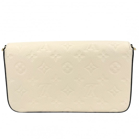 LOUIS VUITTON ルイヴィトン ショルダーバッグ モノグラムアンプラント ポシェットフェリシー チェーンウォレット 財布 クラッチバッグ ベージュ M82363 クリーム ゴールド金具 レディース【中古品】