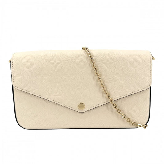 LOUIS VUITTON ルイヴィトン ショルダーバッグ モノグラムアンプラント ポシェットフェリシー チェーンウォレット 財布 クラッチバッグ ベージュ M82363 クリーム ゴールド金具 レディース【中古品】