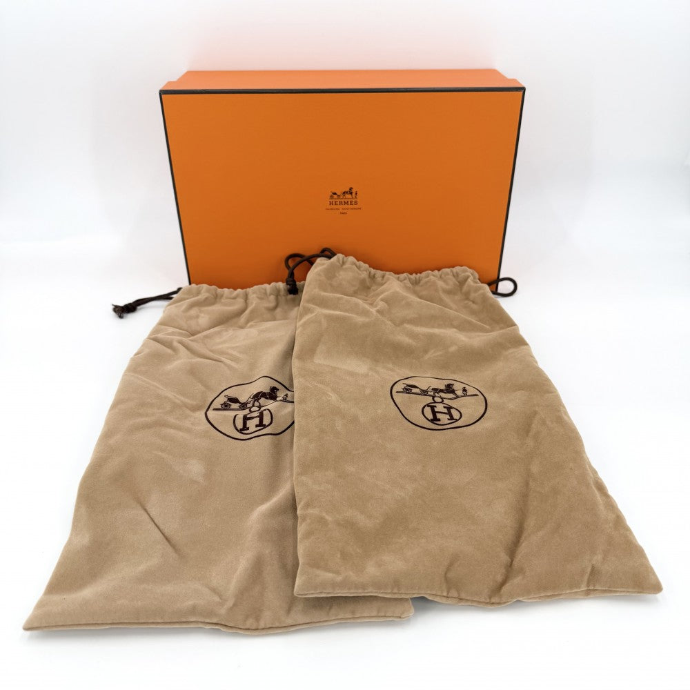 HERMES エルメス パンプス コンスタンス ローファー ヒール シューズ 靴 37サイズ 約24cm レザー ブラック 黒 シルバー金具 レディース【中古品】