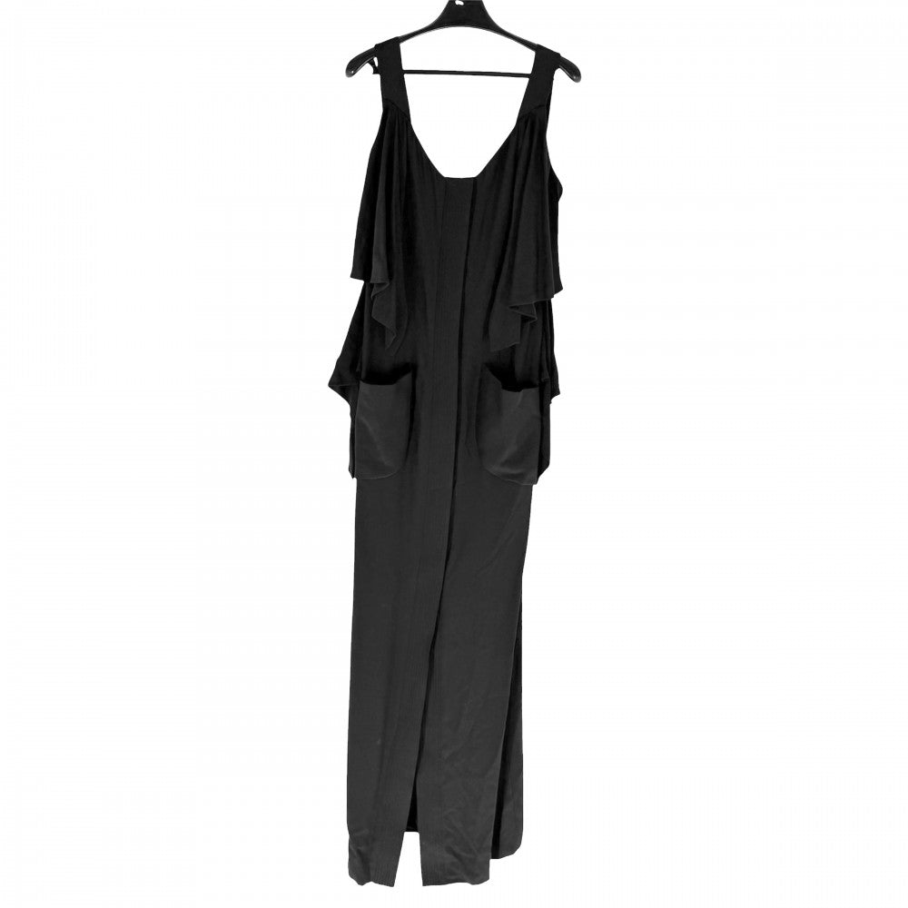 CHANEL シャネル ワンピース ノースリーブ ヴィンテージ アパレル 服 38 ブラック 黒 秋 シルク レディース【中古品】