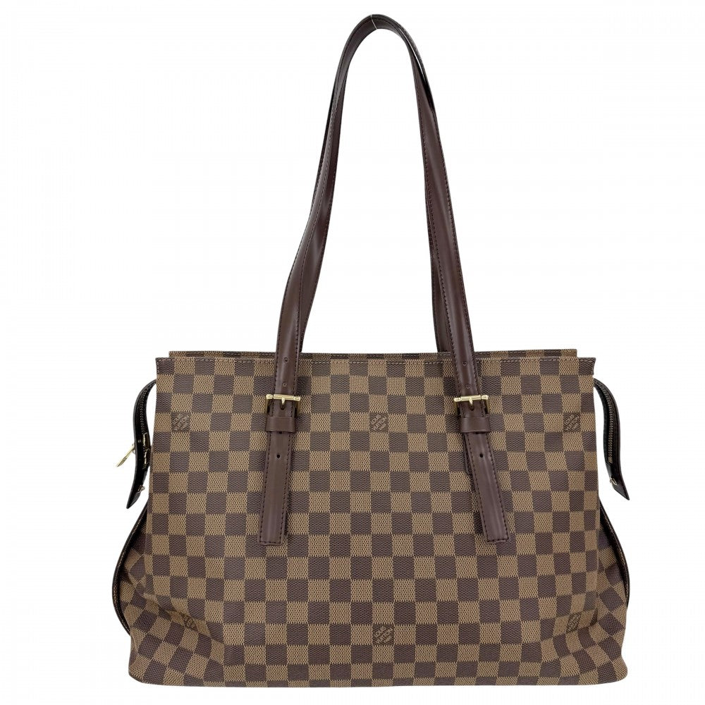 LOUIS VUITTON ルイヴィトン トートバッグ ダミエ チェルシー ハンドバッグ N51119 ブラウン 茶 ゴールド金具 レディース【中古品】