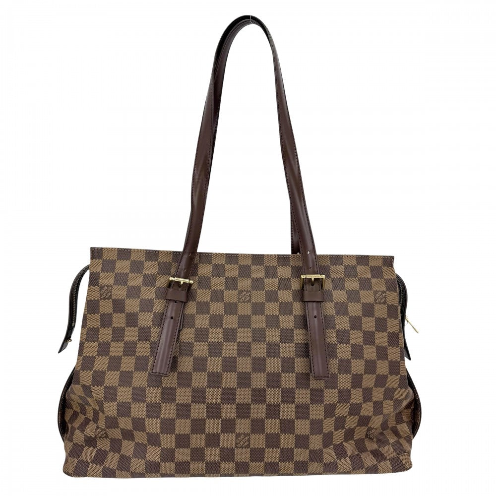 LOUIS VUITTON ルイヴィトン トートバッグ ダミエ チェルシー ハンドバッグ N51119 ブラウン 茶 ゴールド金具 レディース【中古品】