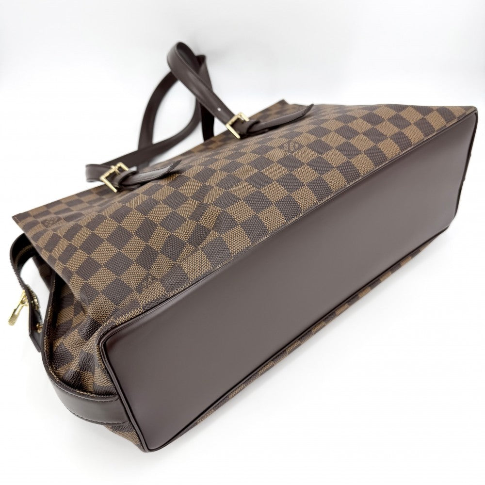 LOUIS VUITTON ルイヴィトン トートバッグ ダミエ チェルシー ハンドバッグ N51119 ブラウン 茶 ゴールド金具 レディース【中古品】