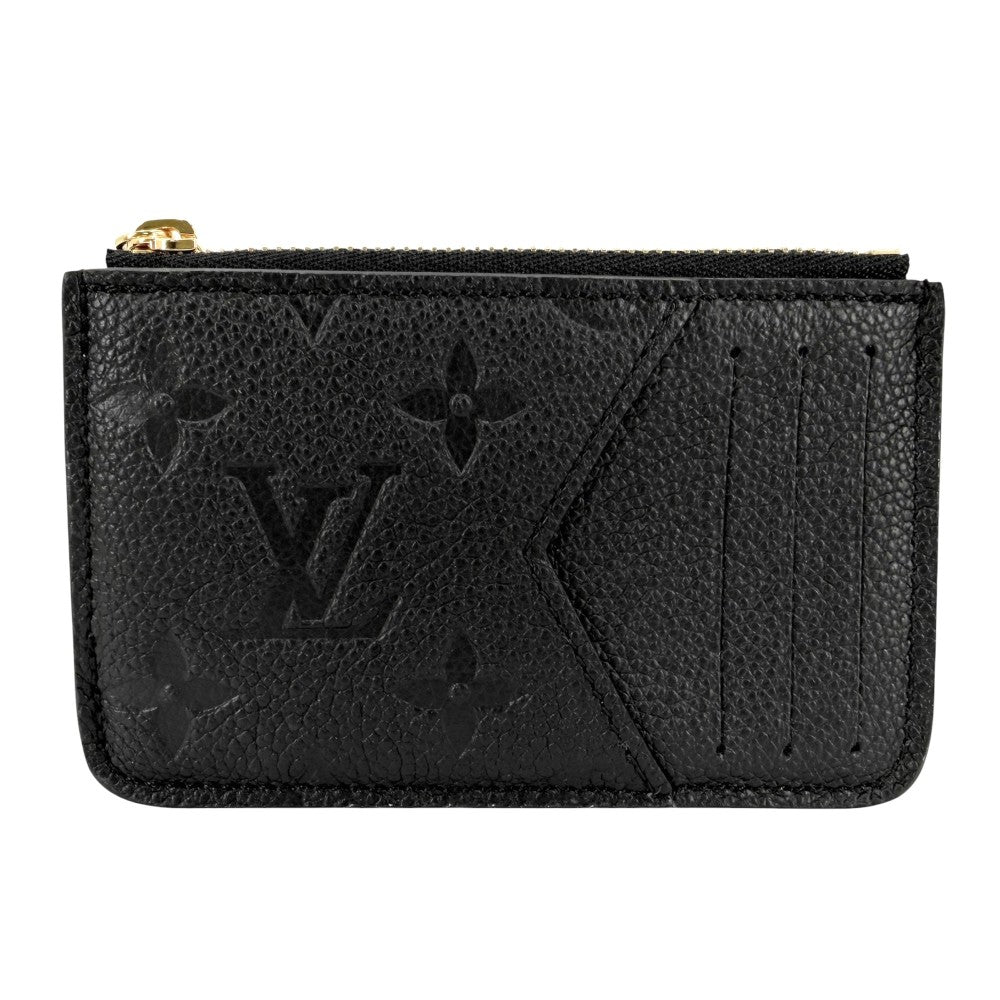 LOUIS VUITTON ルイヴィトン カードケース モノグラムアンプラント ポルト カルト・ロミー 名刺入れ 定期入れ パスケース コインケース ブラック 黒 小物 M81883 ゴールド金具 レディース【中古品】