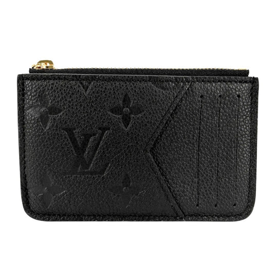 LOUIS VUITTON ルイヴィトン カードケース モノグラムアンプラント ポルト カルト・ロミー 名刺入れ 定期入れ パスケース コインケース ブラック 黒 小物 M81883 ゴールド金具 レディース【中古品】