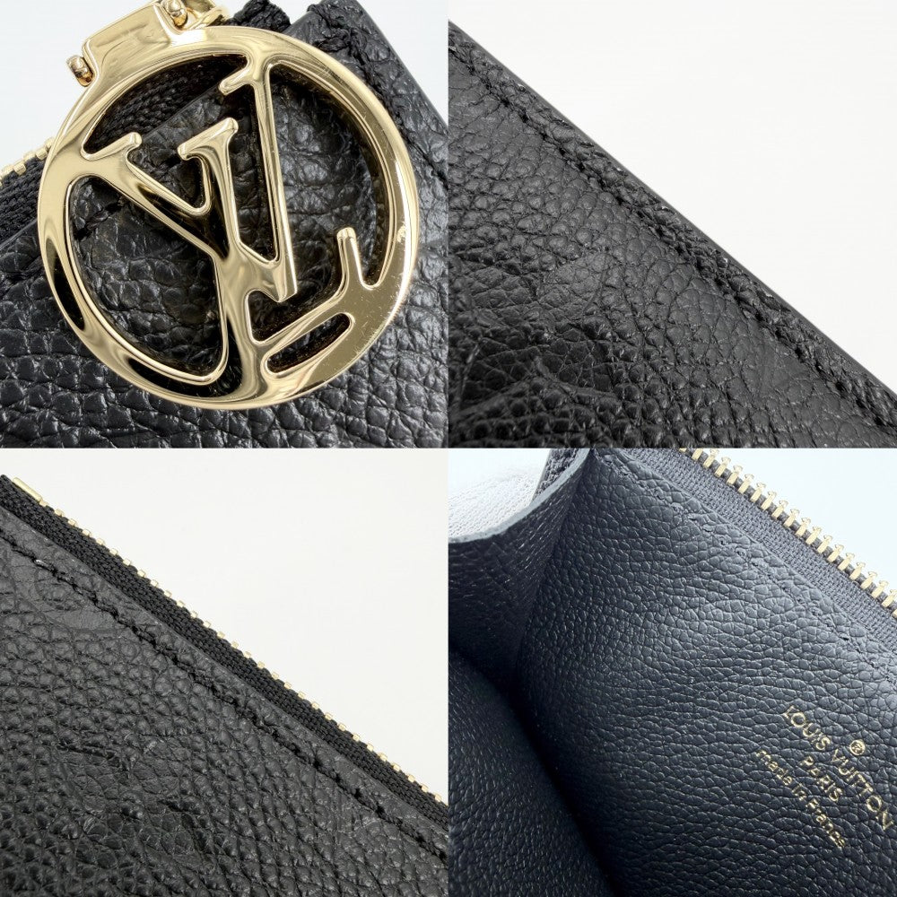 LOUIS VUITTON ルイヴィトン カードケース モノグラムアンプラント ポルト カルト・ロミー 名刺入れ 定期入れ パスケース コインケース ブラック 黒 小物 M81883 ゴールド金具 レディース【中古品】