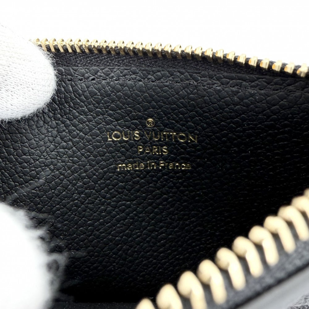 LOUIS VUITTON ルイヴィトン カードケース モノグラムアンプラント ポルト カルト・ロミー 名刺入れ 定期入れ パスケース コインケース ブラック 黒 小物 M81883 ゴールド金具 レディース【中古品】