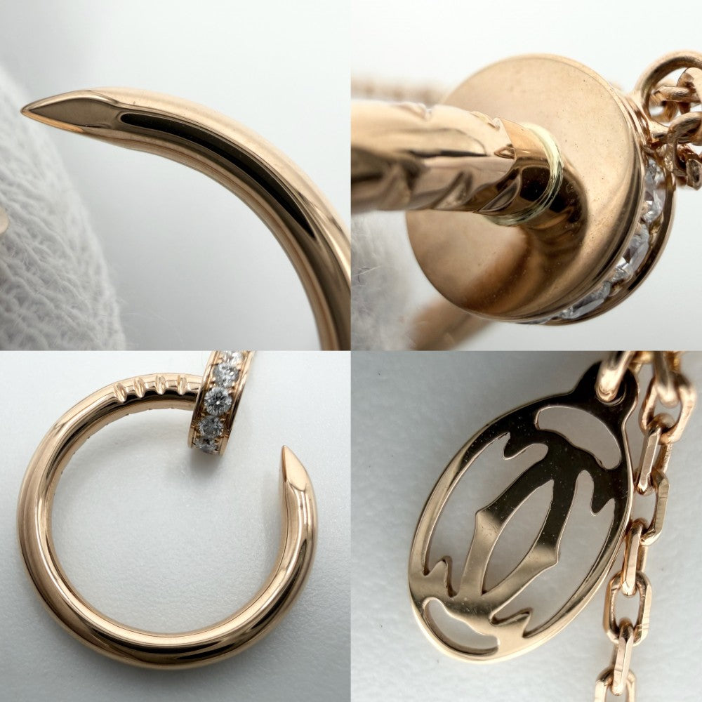 CARTIER カルティエ ネックレス ジュストアンクル ペンダント ジュエリー 釘 18金PG Au750 アクセサリー K18ピンクゴールド ダイヤモンド レディース 約5.5g【中古品】