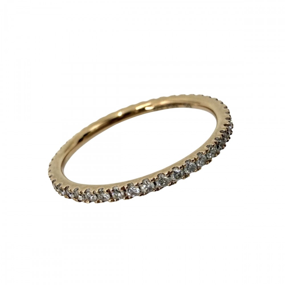 Georg Jensen ジョージジェンセン 指輪 フルエタニティ リング ジュエリー アクセサリー 18金PG Au750 50サイズ K18ピンクゴールド ダイヤモンド 約10号 レディース 約1.2g【中古品】