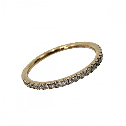 Georg Jensen ジョージジェンセン 指輪 フルエタニティ リング ジュエリー アクセサリー 18金PG Au750 50サイズ K18ピンクゴールド ダイヤモンド 約10号 レディース 約1.2g【中古品】