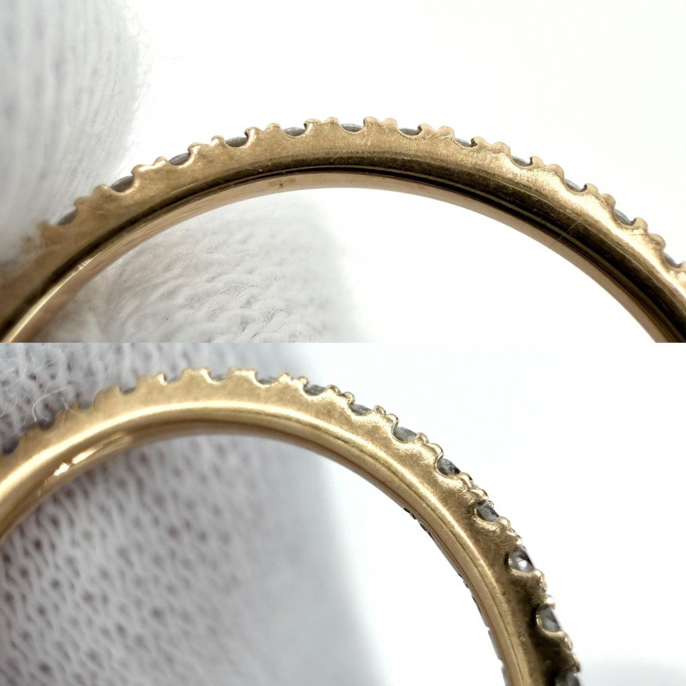 Georg Jensen ジョージジェンセン 指輪 フルエタニティ リング ジュエリー アクセサリー 18金PG Au750 50サイズ K18ピンクゴールド ダイヤモンド 約10号 レディース 約1.2g【中古品】