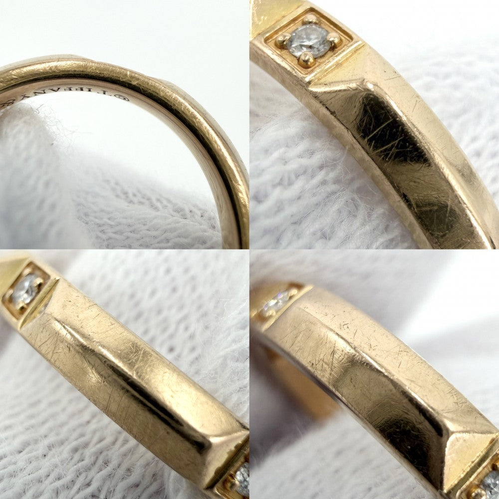 TIFFANY&Co. ティファニー 指輪 トゥルー バンドリング ジュエリー アクセサリー K18ピンクゴールド ダイヤモンド 約9号 レディース 約3.3g【中古品】