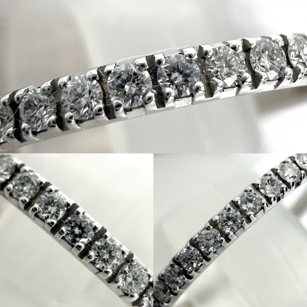 Boucheron ブシュロン 指輪 エピュール リング フルエタニティ アクセサリー ジュエリー 46サイズ 18金WG 750 K18ホワイトゴールド 約6号 シルバー レディース 約1.1g【中古品】