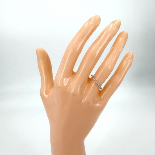Boucheron ブシュロン 指輪 エピュール リング フルエタニティ アクセサリー ジュエリー 46サイズ 18金WG 750 K18ホワイトゴールド 約6号 シルバー レディース 約1.1g【中古品】
