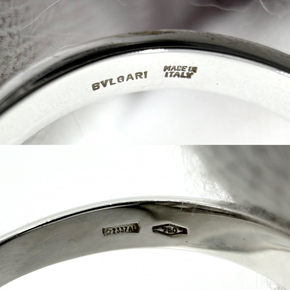 BVLGARI ブルガリ 指輪 ブルガリブルガリ フリップ リング ジュエリー アクセサリー K18ホワイトゴールド オニキス 約4.5号 シルバー ブラック 黒 レディース 約5.2g【中古品】
