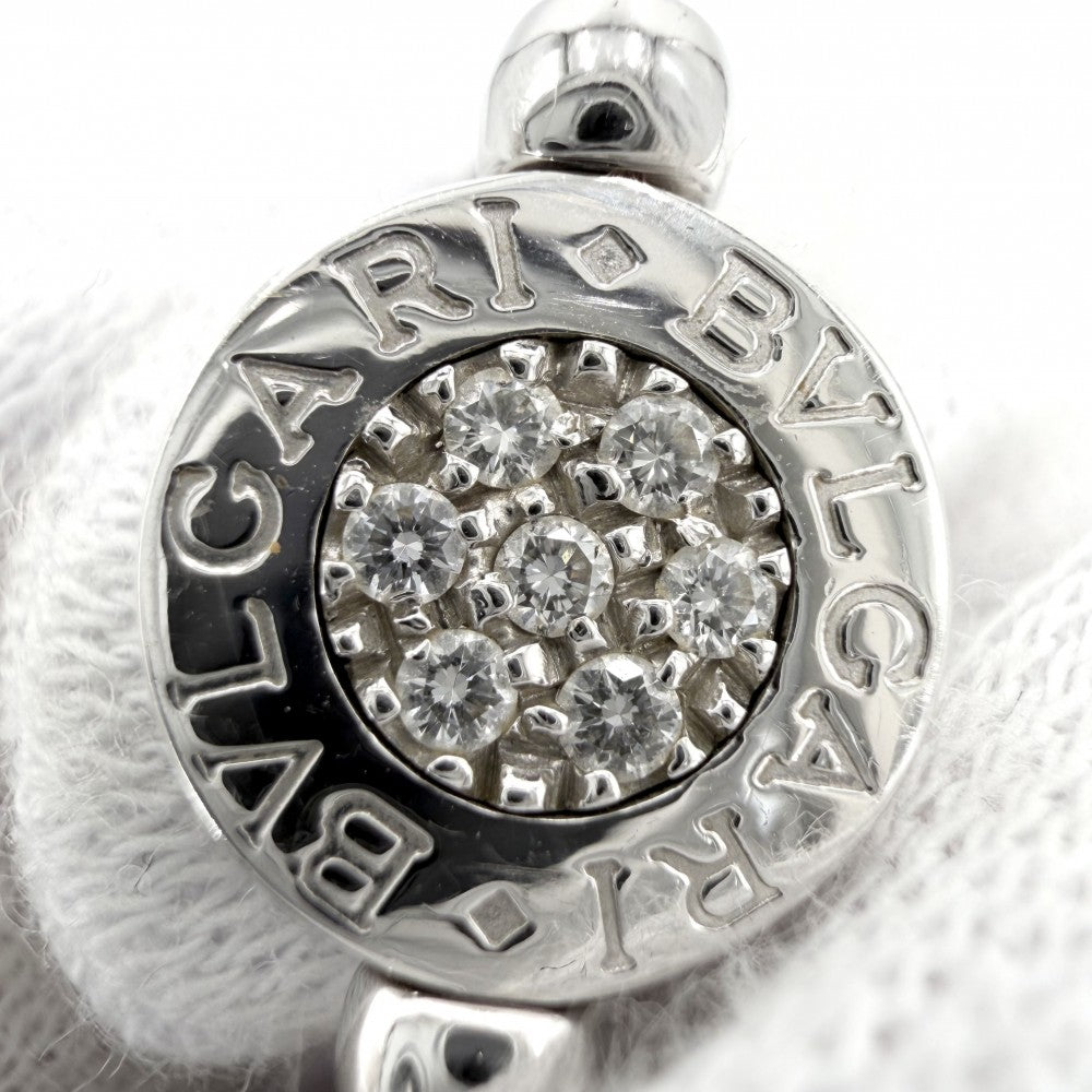 BVLGARI ブルガリ 指輪 ブルガリブルガリ フリップ リング ジュエリー アクセサリー K18ホワイトゴールド オニキス 約4.5号 シルバー ブラック 黒 レディース 約5.2g【中古品】