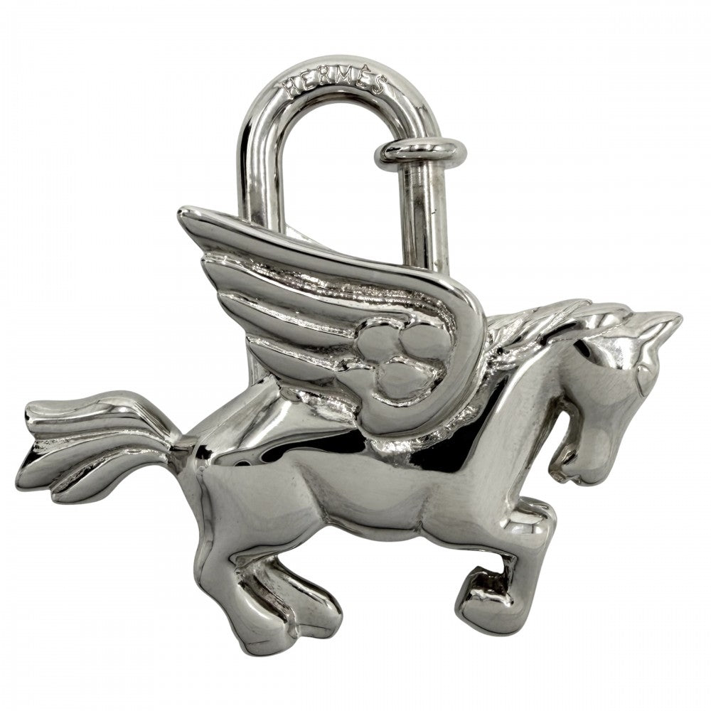 HERMES エルメス キーホルダー カデナ チャーム ペガサス メンズ レディース シルバー ユニセックス 約13.5g【中古品】