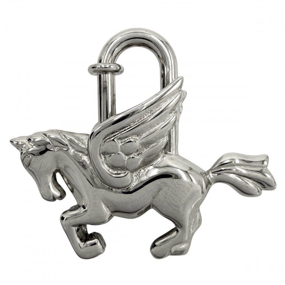 HERMES エルメス キーホルダー カデナ チャーム ペガサス メンズ レディース シルバー ユニセックス 約13.5g【中古品】
