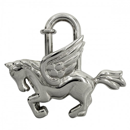 HERMES エルメス キーホルダー カデナ チャーム ペガサス メンズ レディース シルバー ユニセックス 約13.5g【中古品】