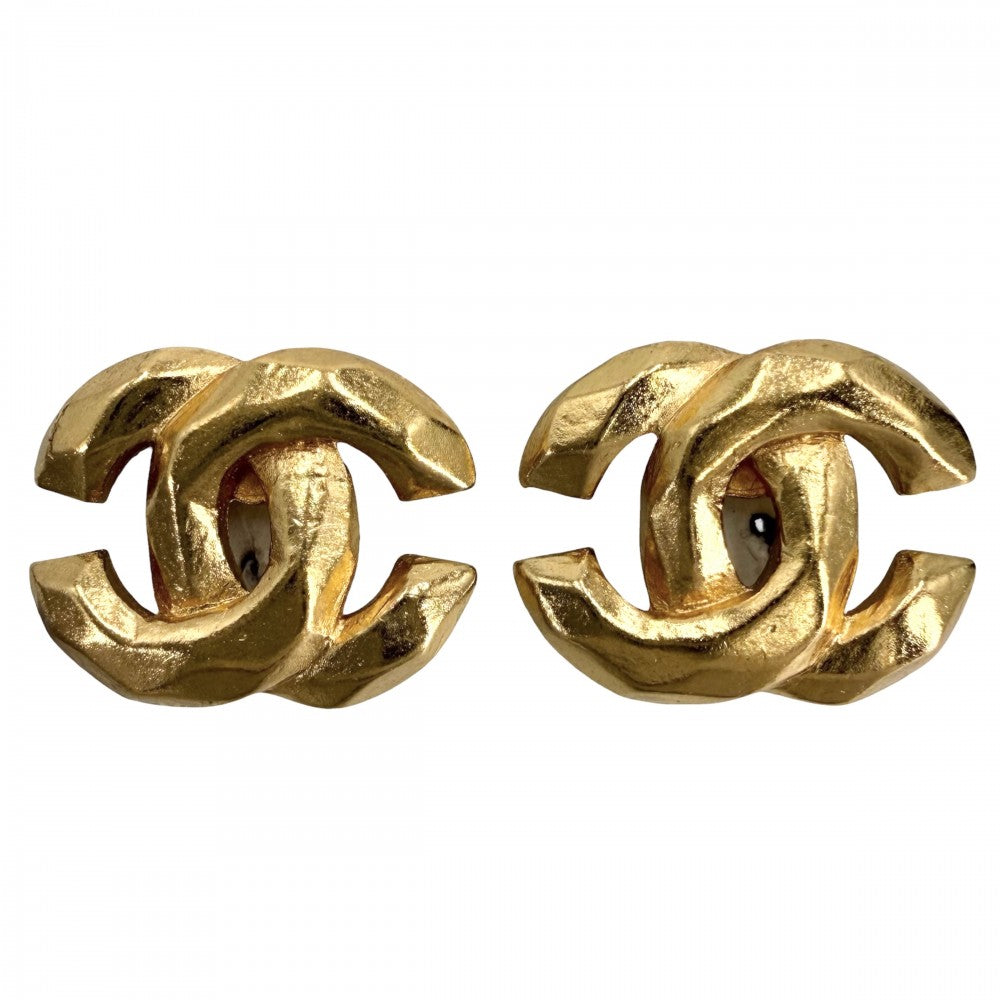 CHANEL シャネル イヤリング ココマーク アクセサリー ヴィンテージ GP 99P ゴールド レディース 約8.0g 1999年【中古品】