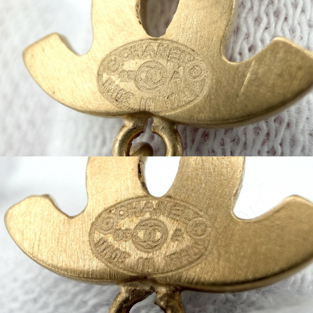 CHANEL シャネル ピアス ココマーク アクセサリー スイング ゴールド GP フェイクパール 03A レディース 約3.1g 2003年【中古品】