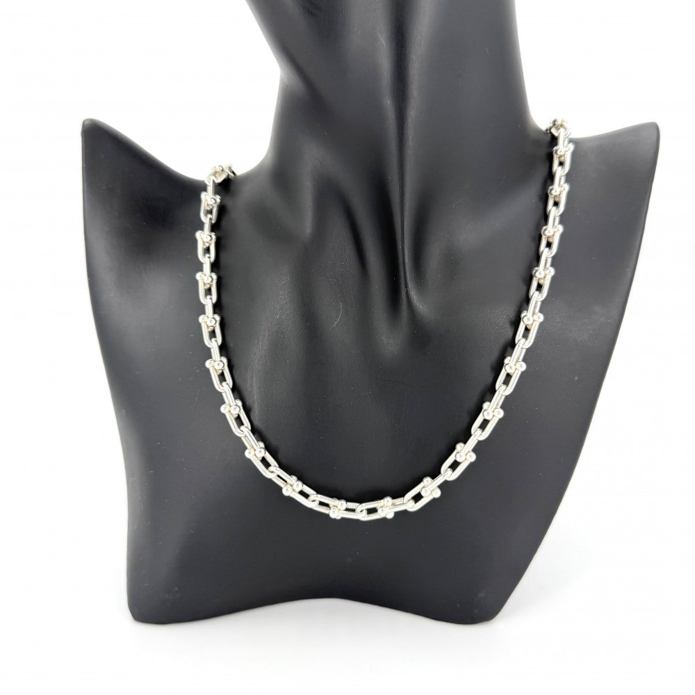TIFFANY&Co. ティファニー ネックレス ハードウェア スモールリンク ジュエリー アクセサリー シルバー925 レディース 約43.8g【中古品】