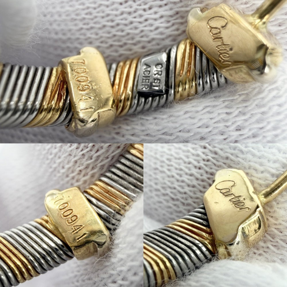 CARTIER カルティエ ピアス オールエア シエール ねじ アクセサリー ジュエリー Au750 18金YG K18イエローゴールド ステンレススチール レディース 約10.5g【中古品】