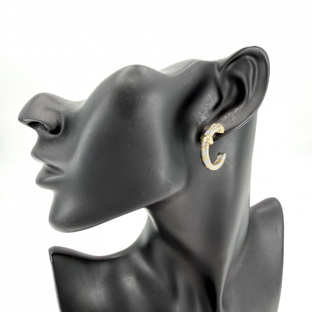 CARTIER カルティエ ピアス オールエア シエール ねじ アクセサリー ジュエリー Au750 18金YG K18イエローゴールド ステンレススチール レディース 約10.5g【中古品】