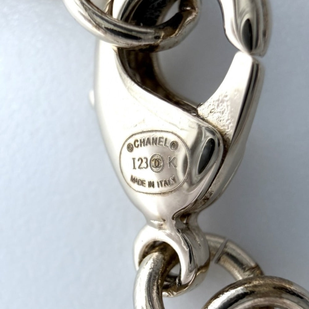 CHANEL シャネル ネックレス ココマーク ペンダント アクセサリー GP ラインストーン I23K ゴールド レディース 約10.3g 2023年【中古品】