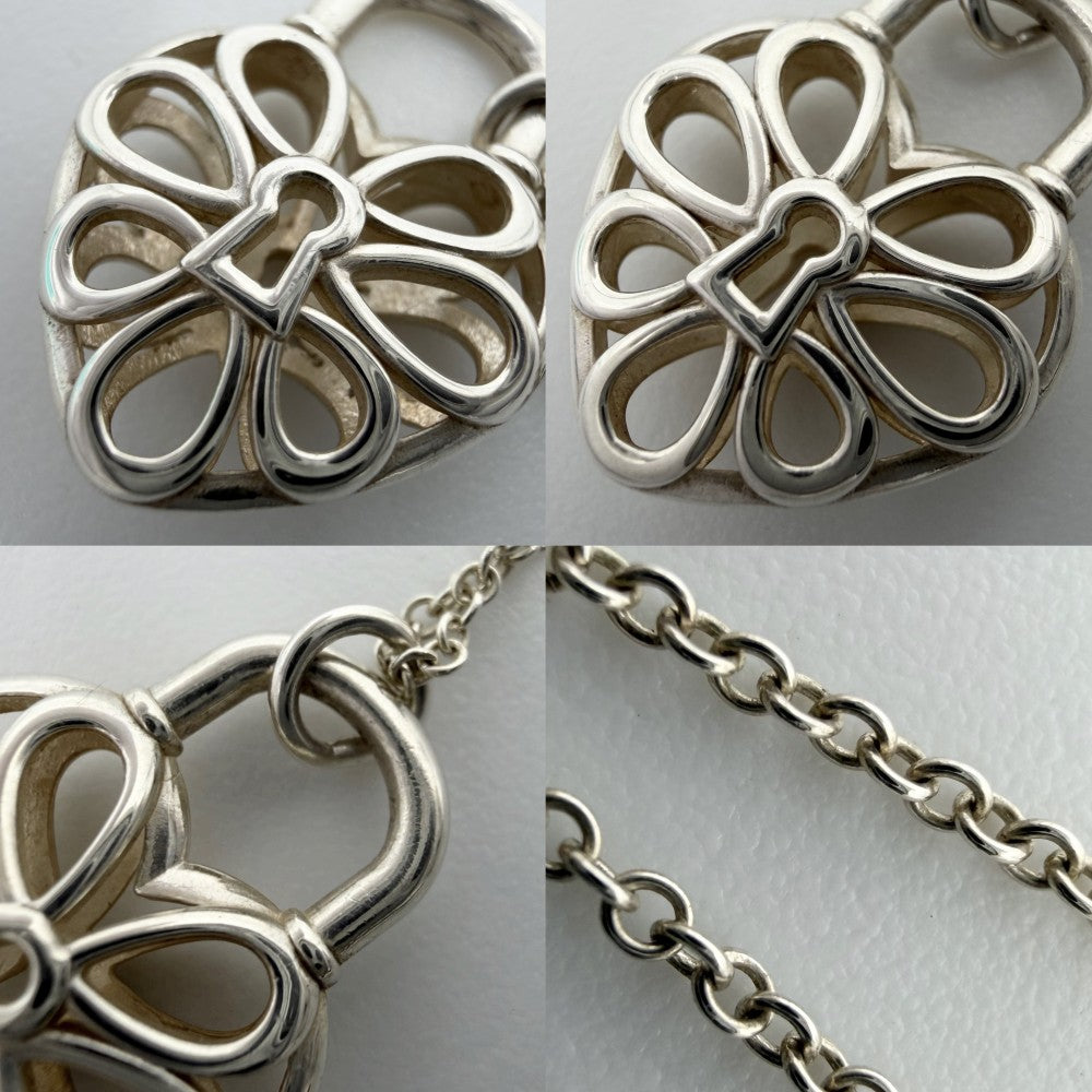 TIFFANY&Co. ティファニー ネックレス フィリグリー ジュエリー ハート アクセサリー シルバー925 レディース 約2.6g【中古品】