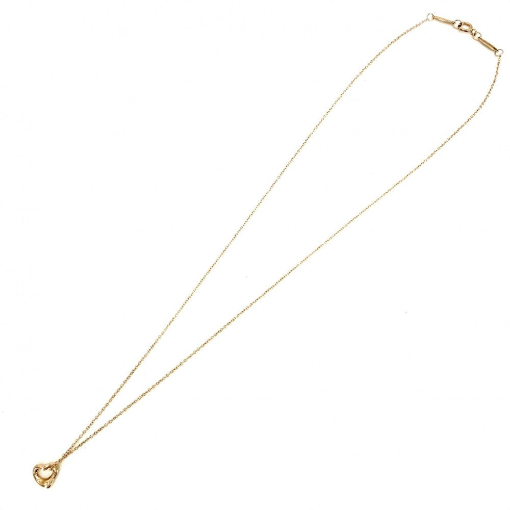 TIFFANY&Co. ティファニー ネックレス エルサペレッティ オープンハート 18金 Au750 PG ジュエリー アクセサリー K18ピンクゴールド レディース 約1.5g【中古品】