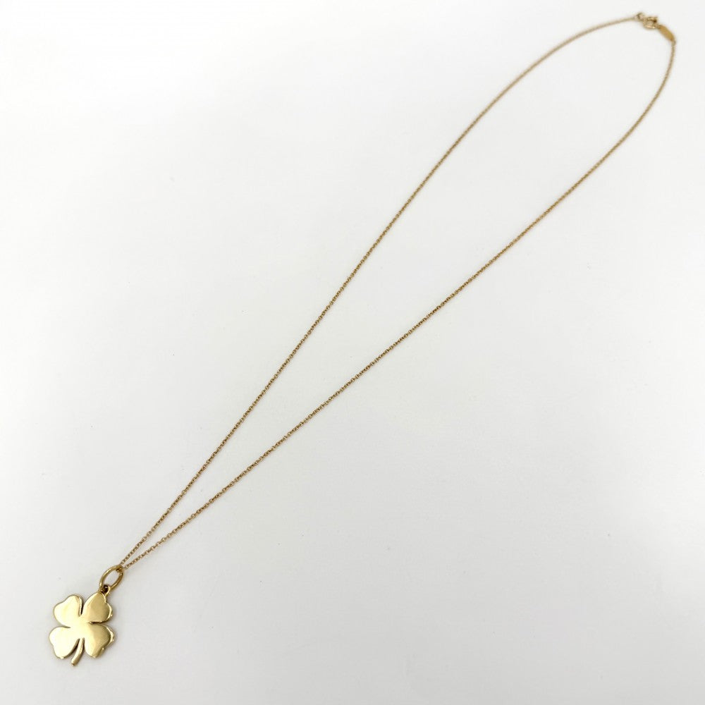 TIFFANY&Co. ティファニー ネックレス クローバー 18金YG Au750 ジュエリー アクセサリー K18イエローゴールド レディース 約5.1g【中古品】