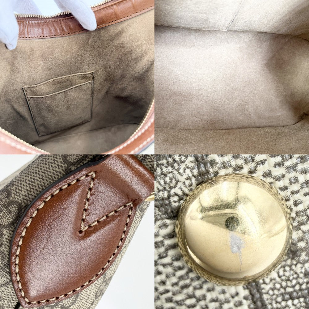 GUCCI グッチ 2WAY ホーボーバッグ ハンドバッグ ショルダーバッグ 414930 GGスプリームキャンバス レザー ベージュ ブラウン 茶 ゴールド金具 レディース【中古品】