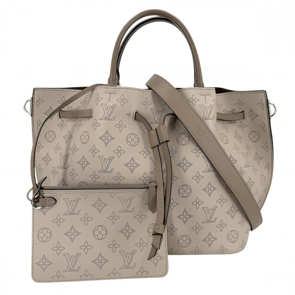 LOUIS VUITTON ルイヴィトン 2WAY モノグラムマヒナ ジロラッタ ショルダーバッグ トートバッグ グレージュ ベージュ かばん 鞄 M54403 ガレ シルバー金具 レディース【中古品】