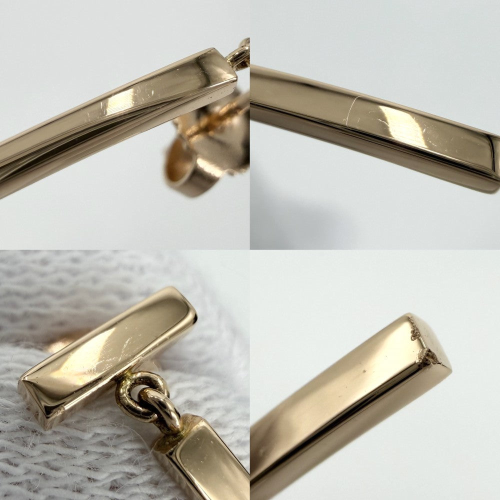 TIFFANY&Co. ティファニー ピアス Tワイヤー バー ジュエリー アクセサリー 18金PG Au750 K18ピンクゴールド レディース 約4.1g【中古品】