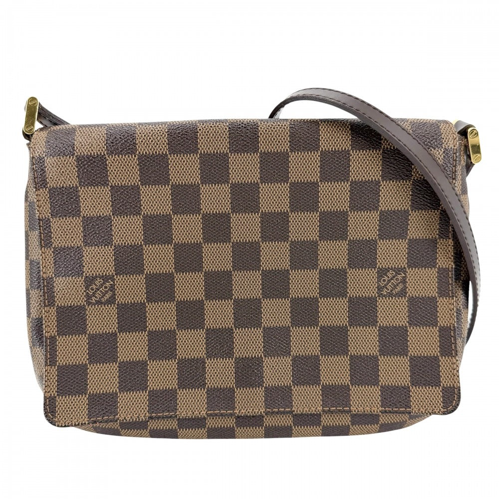 LOUIS VUITTON ルイヴィトン ショルダーバッグ ミュゼットタンゴ ロングショルダー N51301 ダミエキャンバス ブラウン 茶 ゴールド金具 レディース【中古品】