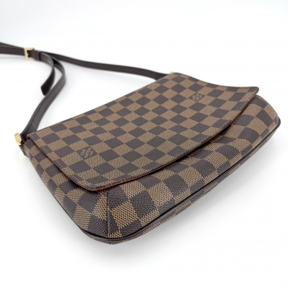 LOUIS VUITTON ルイヴィトン ショルダーバッグ ミュゼットタンゴ ロングショルダー N51301 ダミエキャンバス ブラウン 茶 ゴールド金具 レディース【中古品】