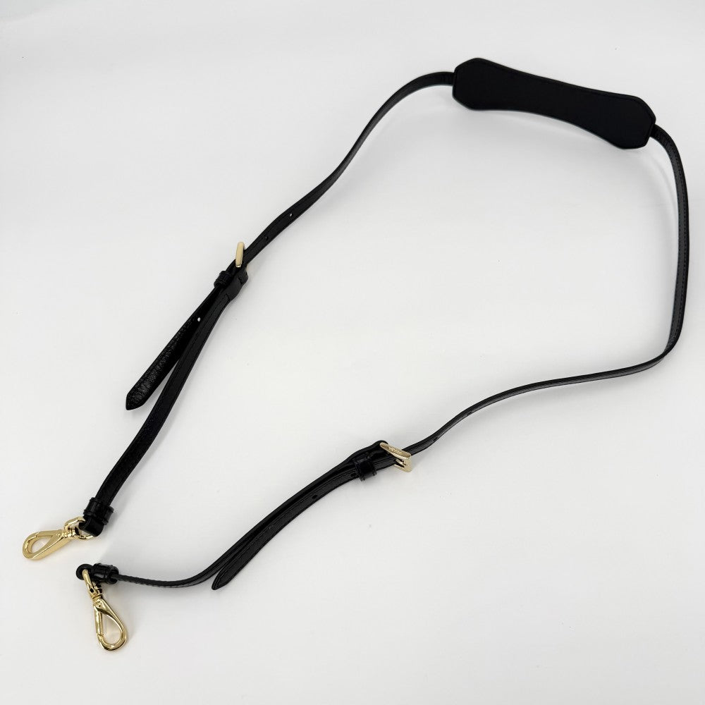 PRADA プラダ 2WAY ボニーミニ ハンドバッグ ショルダーバッグ トライアングルロゴ トートバッグ 1BA486 レザー ブラック 黒 ゴールド金具 レディース【中古品】