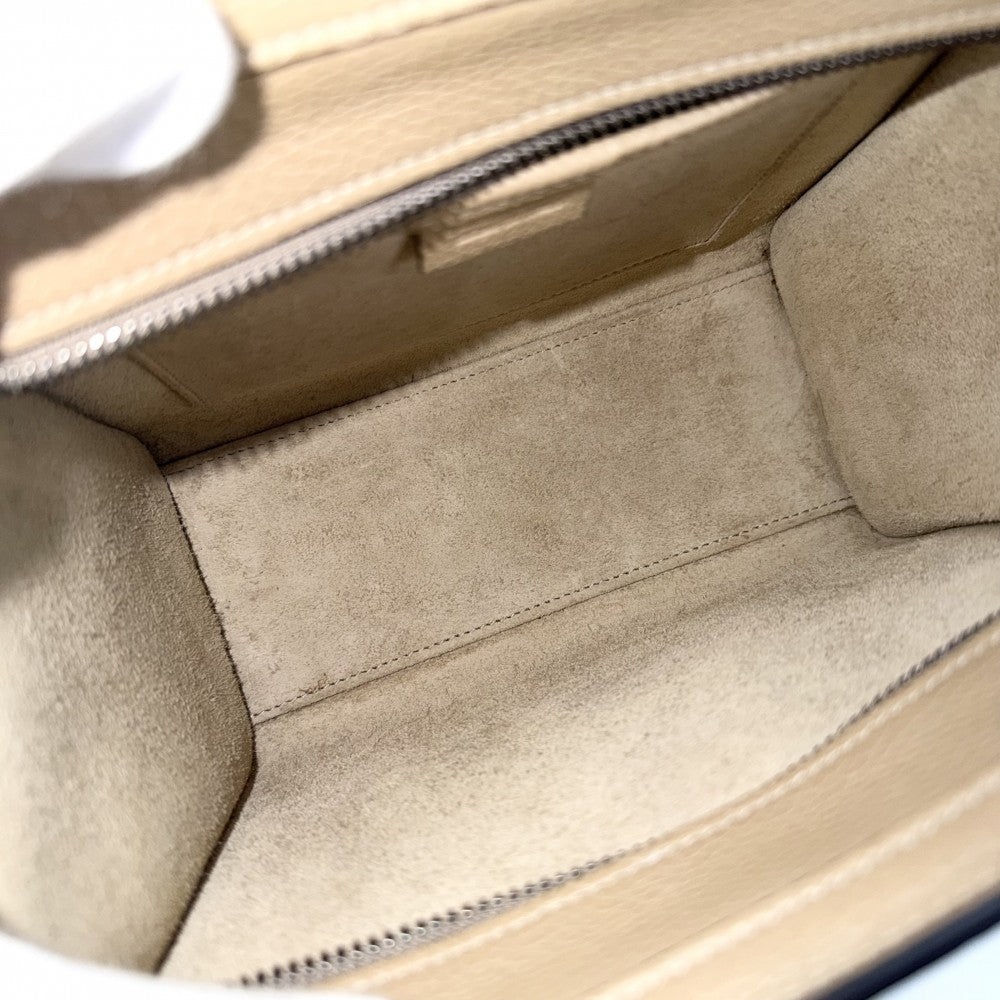 CELINE セリーヌ 2WAY ラゲージ ナノ ハンドバッグ ショルダーバッグ 189243DRU レザー ブラウン 茶 シルバー金具 レディース【中古品】