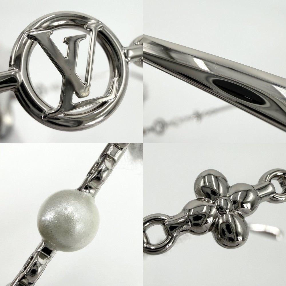 LOUIS VUITTON ルイヴィトン サングラス モノグラムフラワー ジュエルパール オーバル ファッションアイテム アイウェア 眼鏡 Z3166U メタル フェイクパール グレー系 シルバー金具 レディース【中古品】