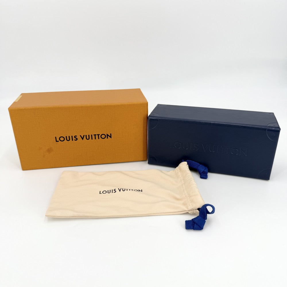 LOUIS VUITTON ルイヴィトン サングラス モノグラムフラワー ジュエルパール オーバル ファッションアイテム アイウェア 眼鏡 Z3166U メタル フェイクパール グレー系 シルバー金具 レディース【中古品】