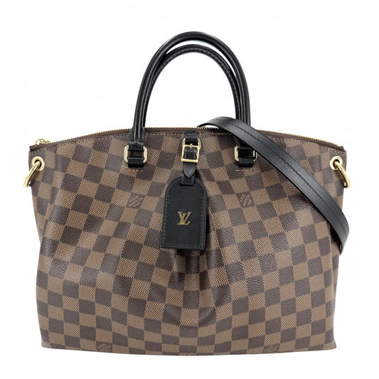 LOUIS VUITTON ルイヴィトン 2WAY ダミエ オデオントートMM ハンドバッグ ショルダーバッグ ブラウン 茶 N45283 ゴールド金具 レディース【中古品】
