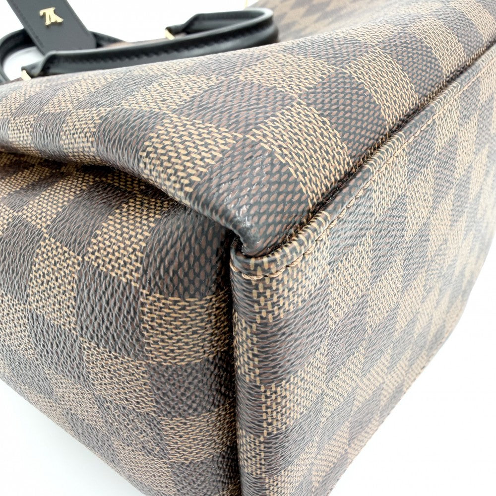LOUIS VUITTON ルイヴィトン 2WAY ダミエ オデオントートMM ハンドバッグ ショルダーバッグ ブラウン 茶 N45283 ゴールド金具 レディース【中古品】