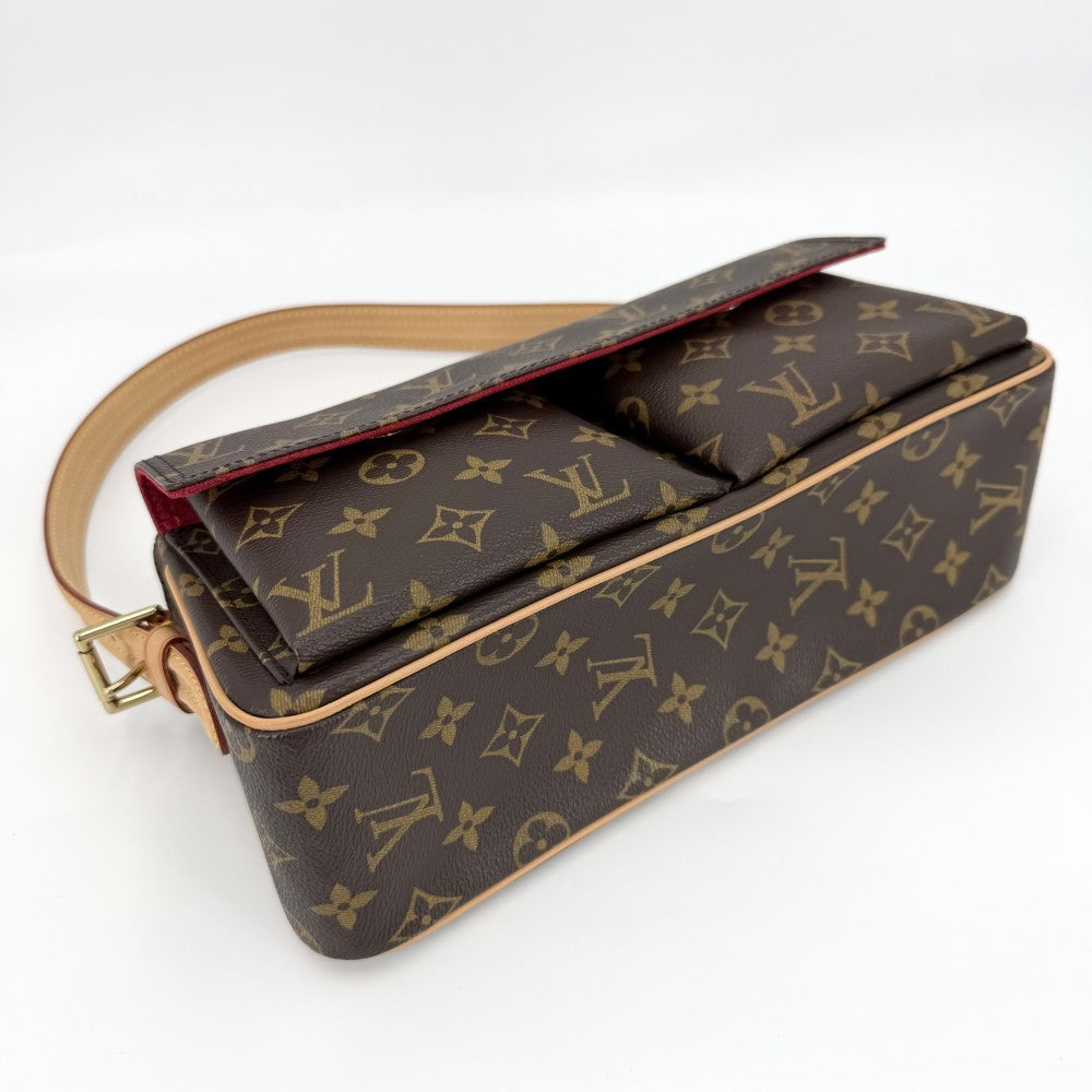 LOUIS VUITTON ルイヴィトン ショルダーバッグ ヴィバシテMM ハンドバッグ M51164 モノグラムキャンバス ブラウン 茶 ゴールド金具 レディース【中古品】
