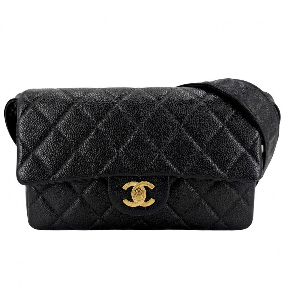 CHANEL シャネル ショルダーバッグ マトラッセ ブラック 黒 ゴールド金具 レディース【中古品】